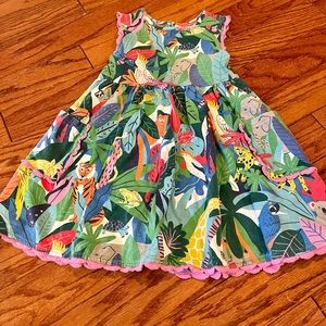 Mini Boden zoo print sleeveless dress with pockets